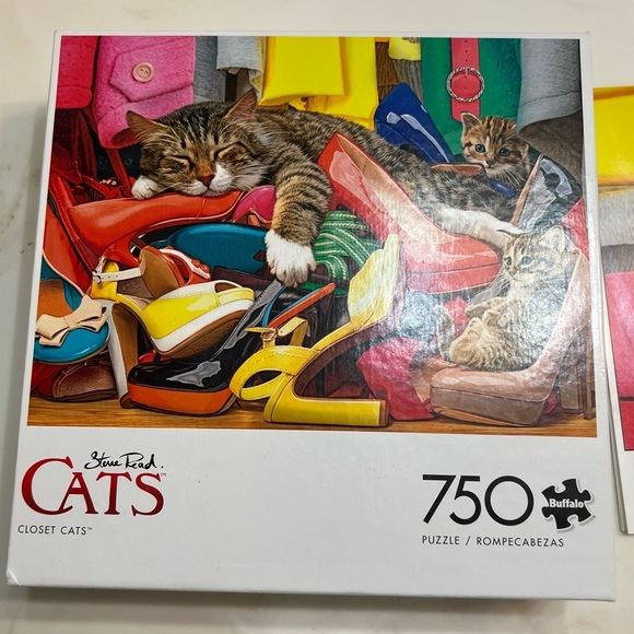 Buffalo David Bitton Colorful Cats Puzzle - Picture 1 of 3